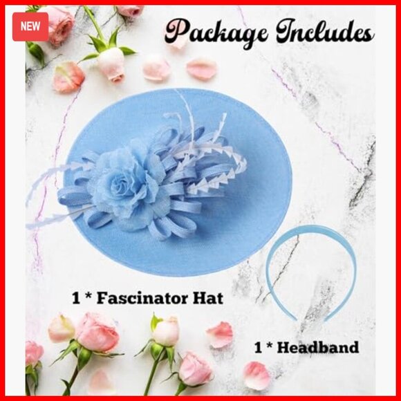 Vintage Derby Fascinator Hat with Feathers for Tea Party Cocktail Church main image 6